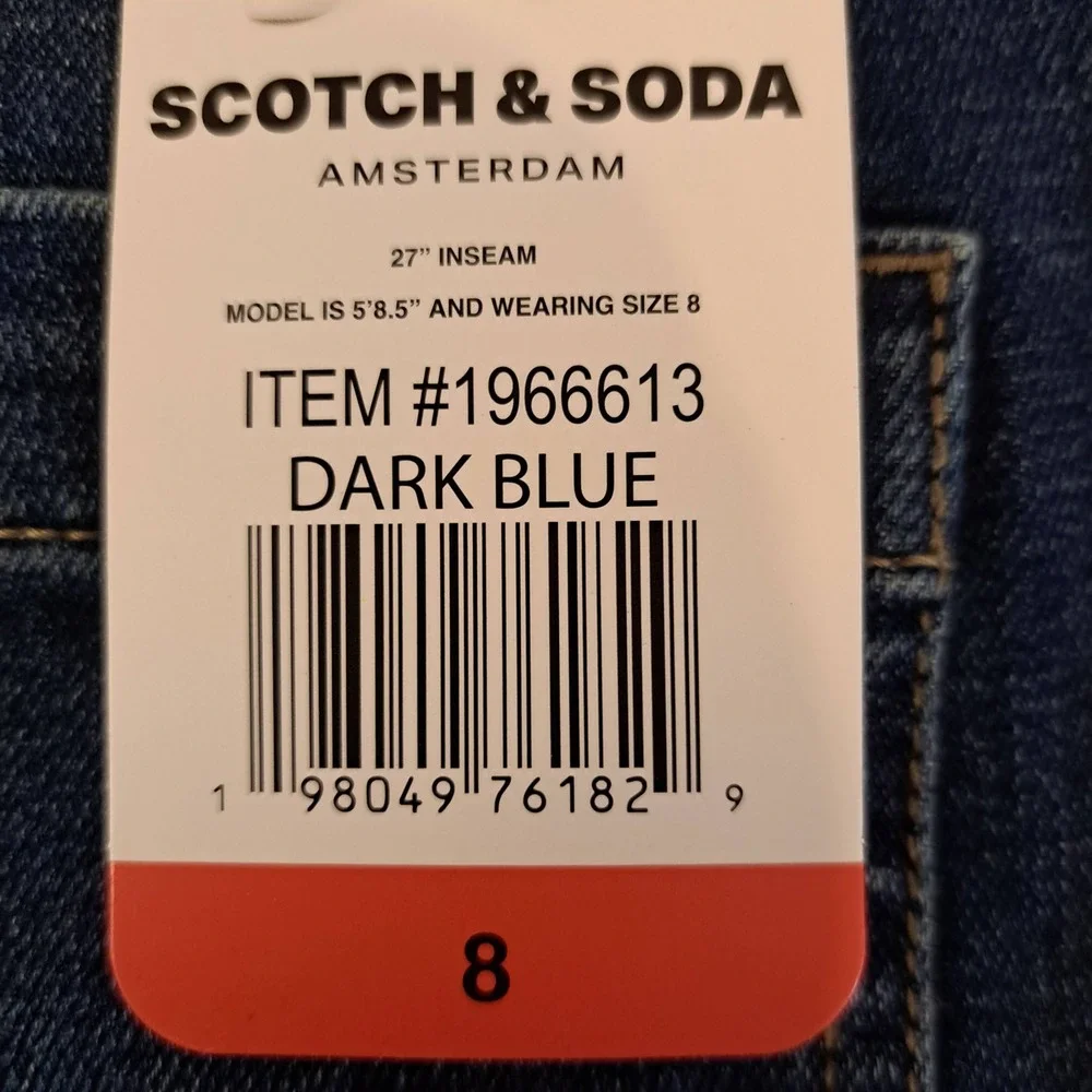 Scotch & Soda Womens Jeans 8 Dark Blue NWT Wide Leg Utility 1721-450